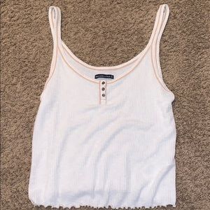 ❌❌SOLD ON FACEBOOK❌❌ A&F White Tank Size XL
